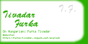 tivadar furka business card